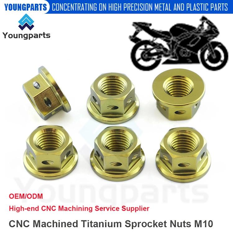 Upgrade Your Motorcycle with Lightweight Titanium Sprocket Nuts M10