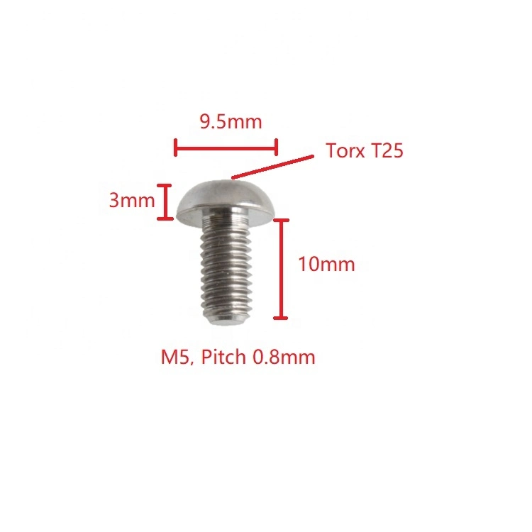 Gr5 Tc4 Ti-6al-4V Titanium Fastener for Bicycle Screw Bolt