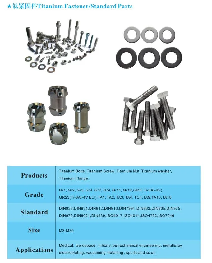 High Standard Corrosion Resistant Titanium Washer Fasteners No. 2