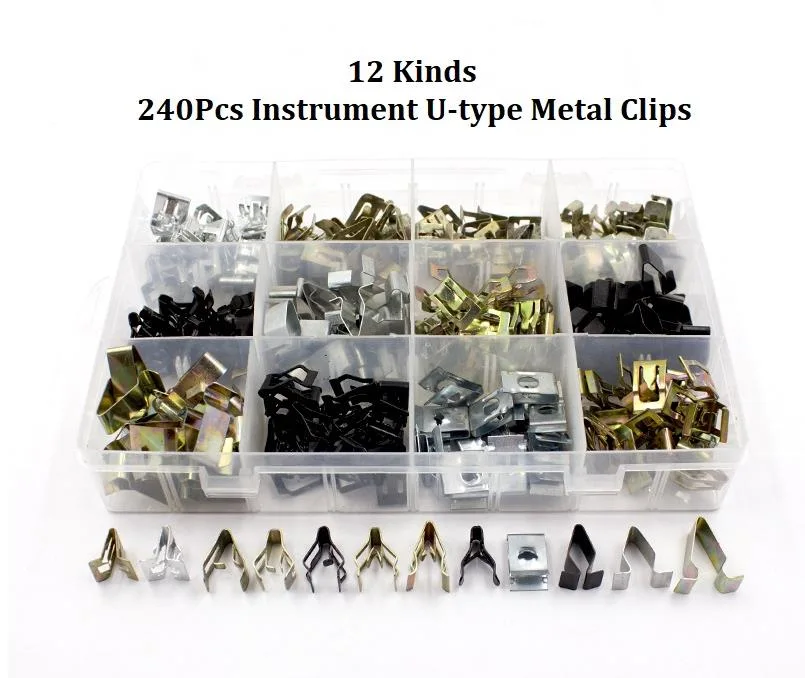 240PCS 360PCS 60PCS Auto Metal Clips Box Car Door Panel Trim Clip Rivets Accurate Metal Car Clip and Fasteners