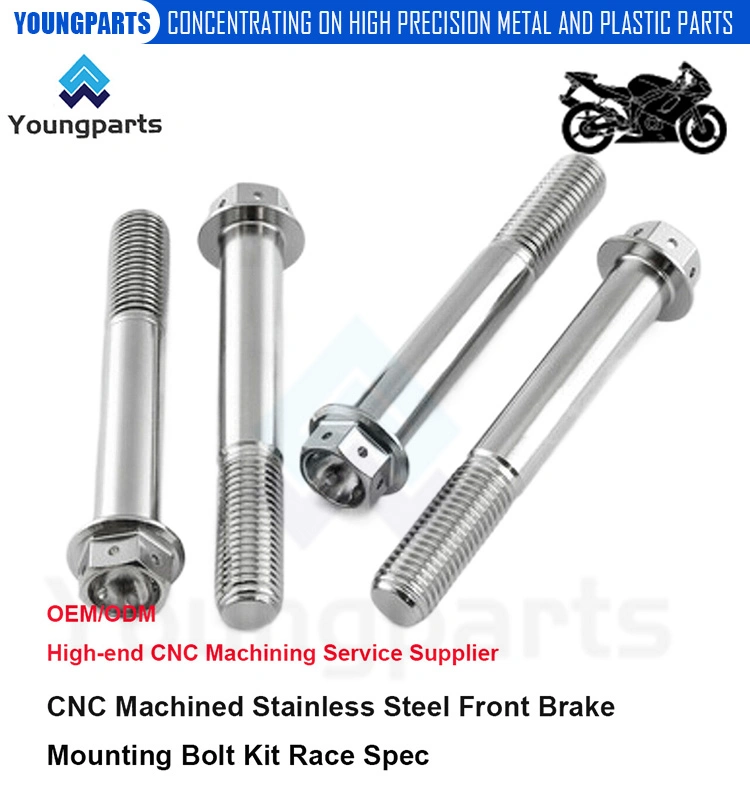 CNC Turned Stainless Steel Bolts for Reliable Front Brake Mounting on Your Motorcycle